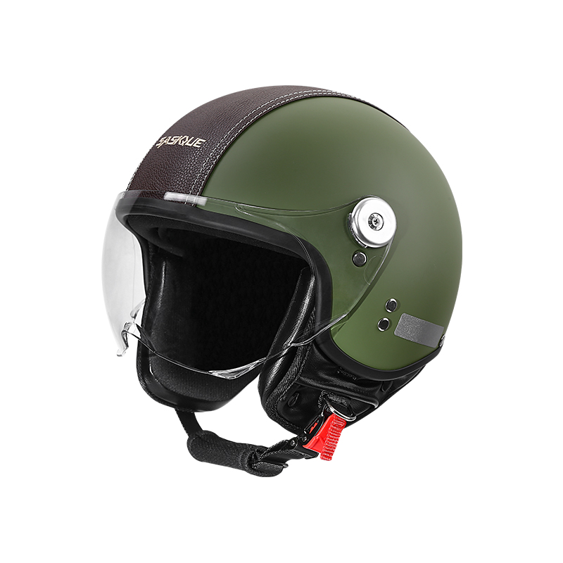Vintage Open Face Retro Helmet - Casco Moto Vintage 3/4 Open Face