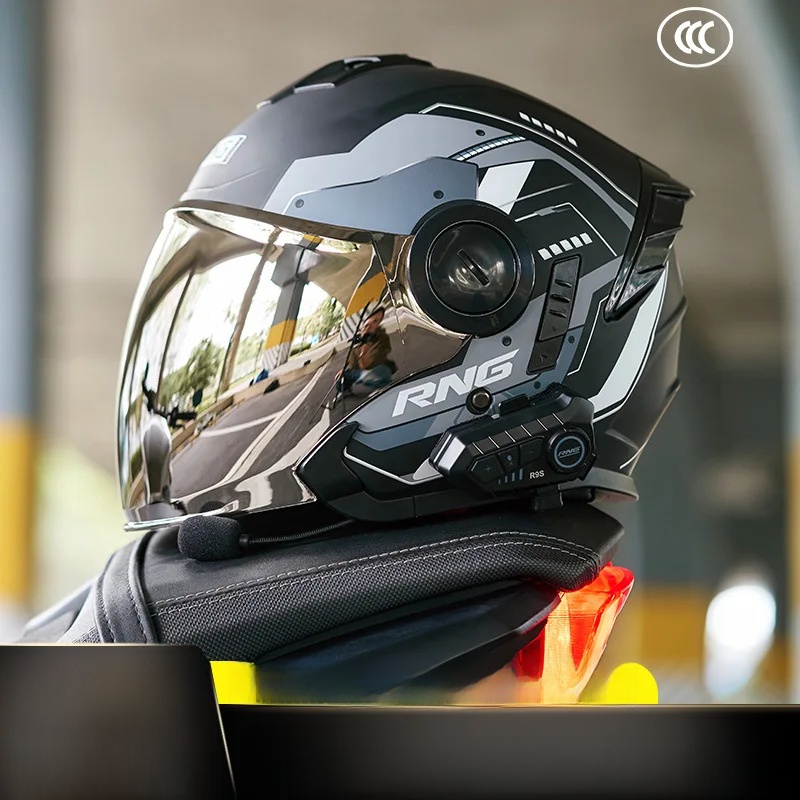 Full Face Motorcycle Helmet With Bluetooth - Casco da moto 3/4 con auricolare
