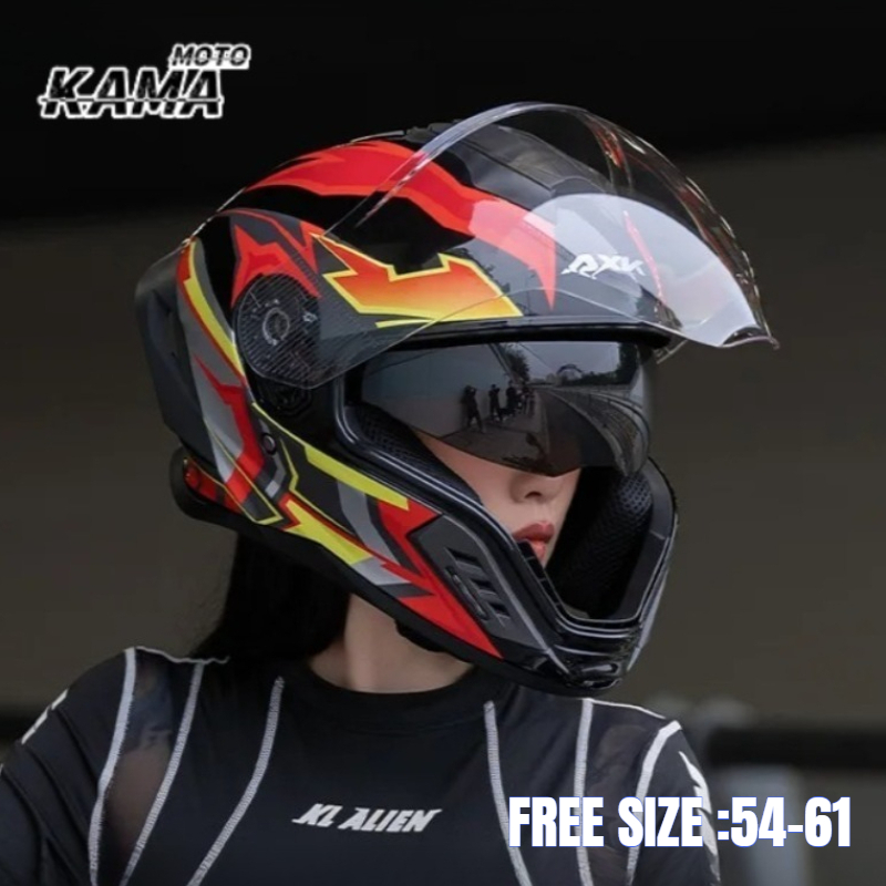 Full Face Motorcycle Helmet With Bluetooth - Casco Integrale per Moto, Stile Retrò,