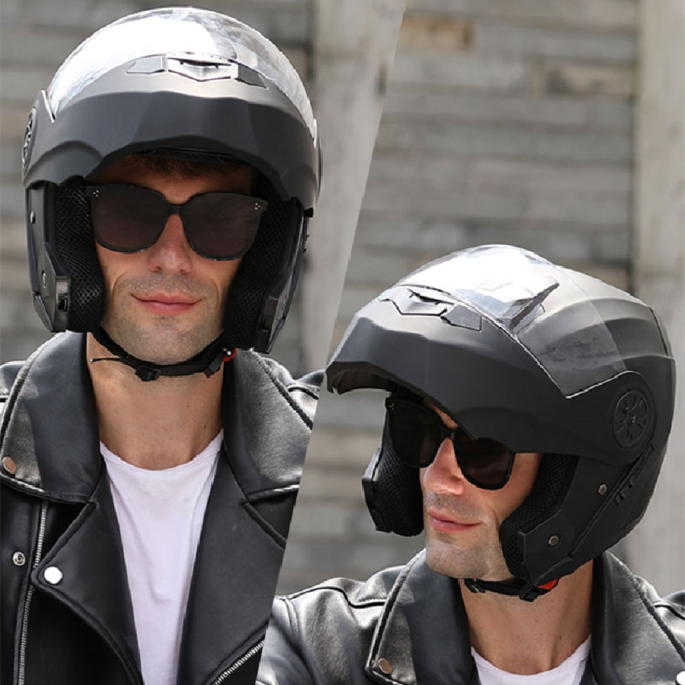Casco moto modulare a doppia l - Full Face Motorcycle Helmet With Bluetooth recensione e prezzo