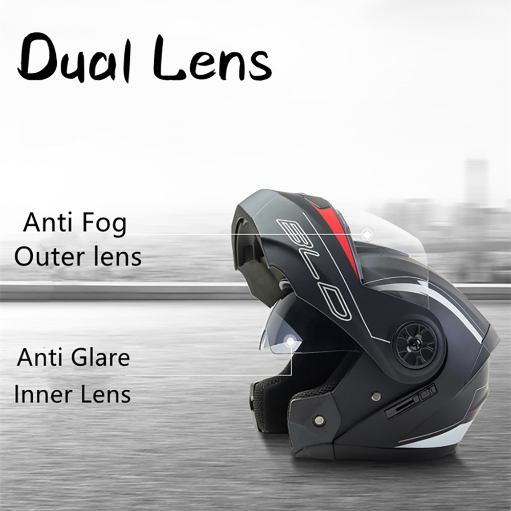 Casco moto modulare a doppia l - Full Face Motorcycle Helmet With Bluetooth recensione e prezzo