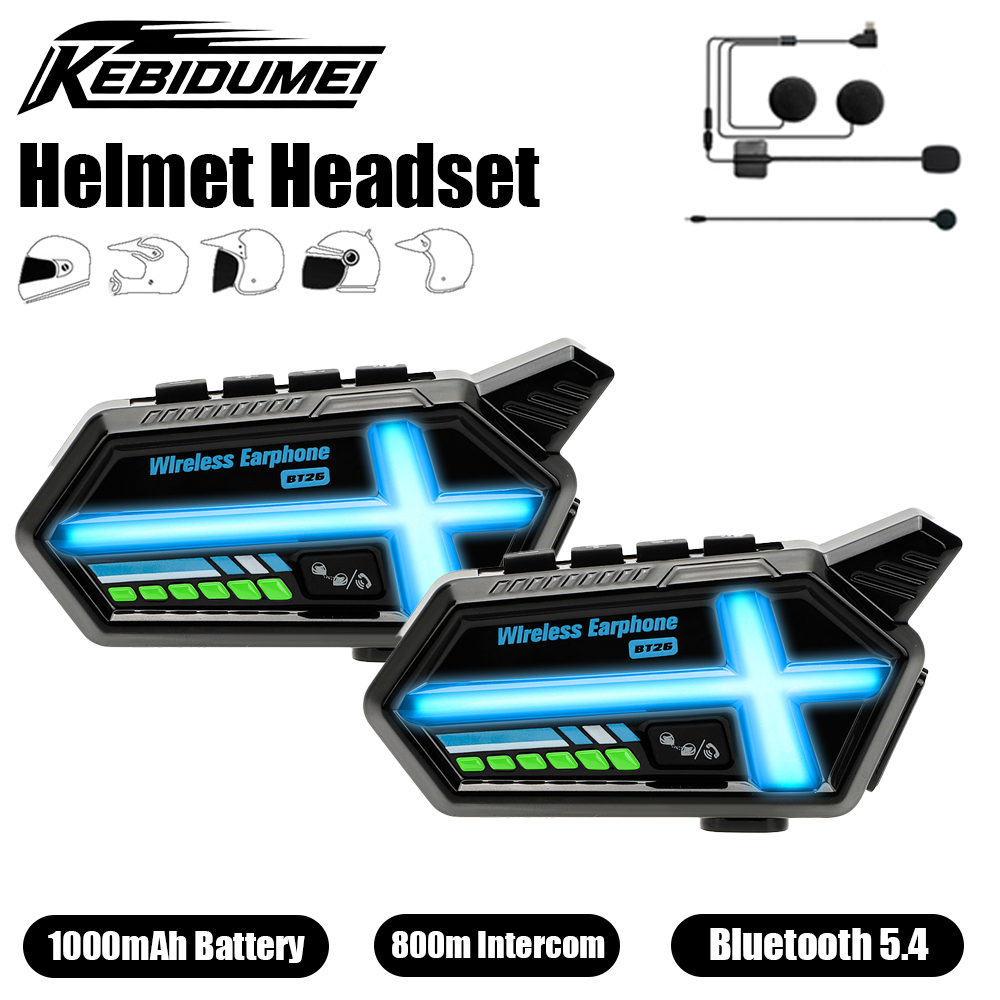 KEBIDUMEI BT26 Auricolare per  - Universal Motorcycle Helmet Intercom Headset recensione e prezzo